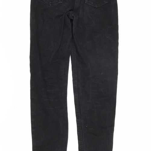 Kylie Girls Black Paperbag Jeans - 11 Years, Regular Fit