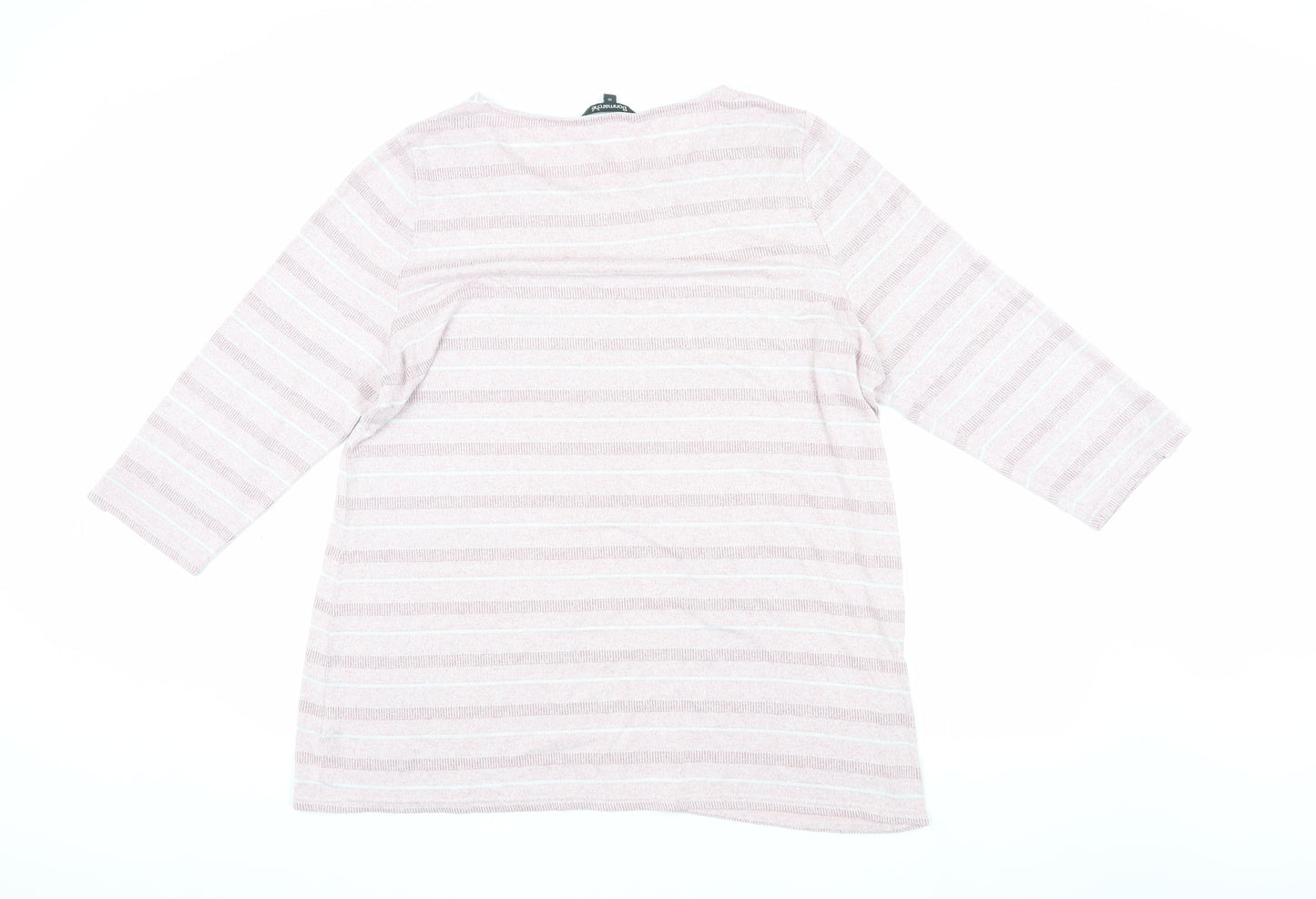 Bonmarché Women's Pink Striped Pullover Jumper 20