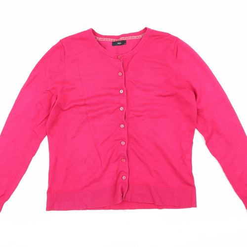 M&Co Women's Pink Cardigan Size 16 Knit Long Sleeve