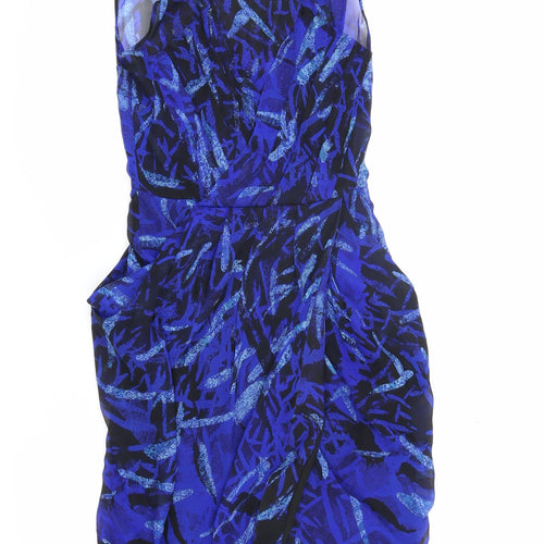 Whistles Women's Blue Silk Dress Size 6