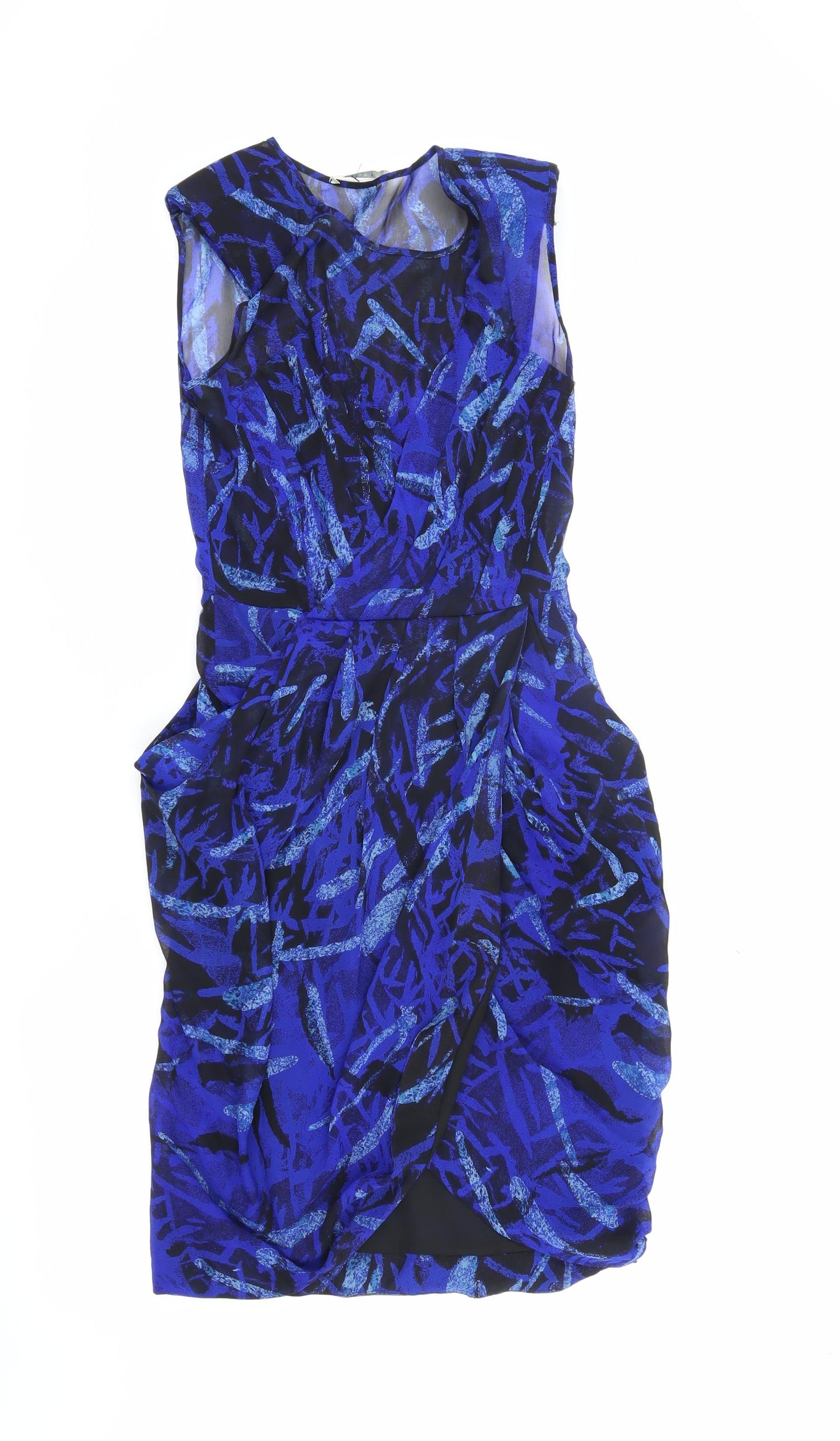 Whistles Women's Blue Silk Dress Size 6