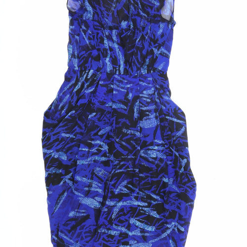Whistles Women's Blue Silk Dress Size 6