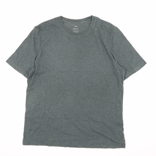 Marks and Spencer Grey Cotton T-Shirt, Unisex L, Casual Style