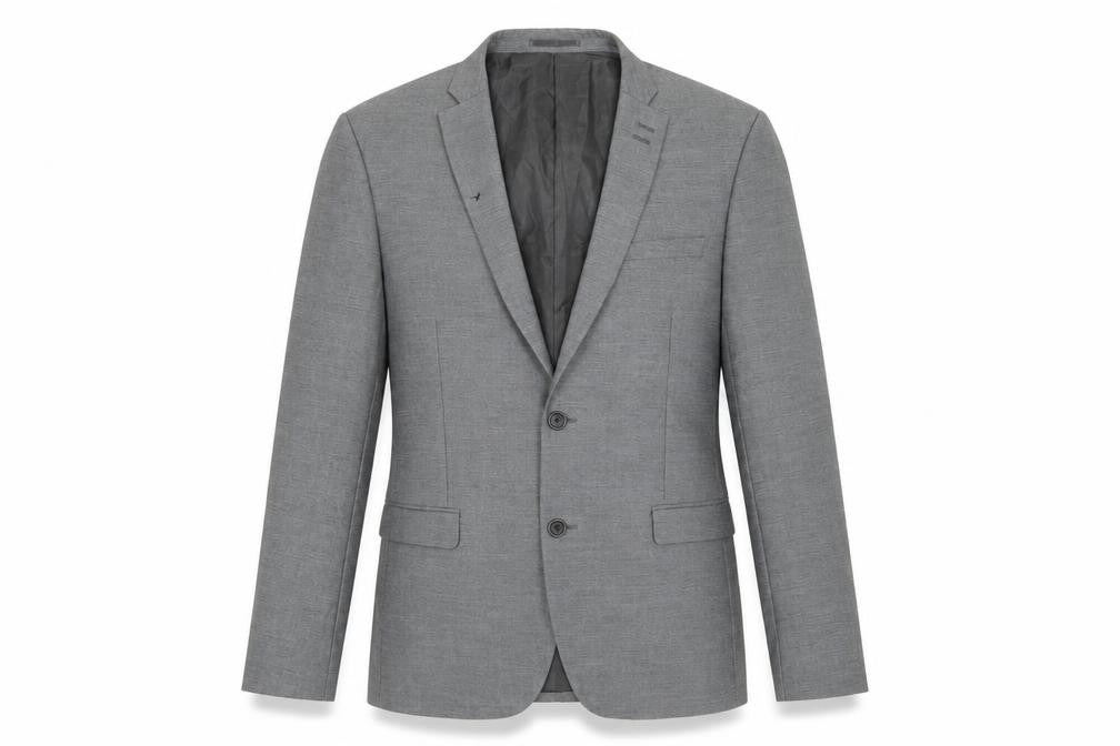Front view of Next Men's Grey Classic Blazer, size 42, Regular