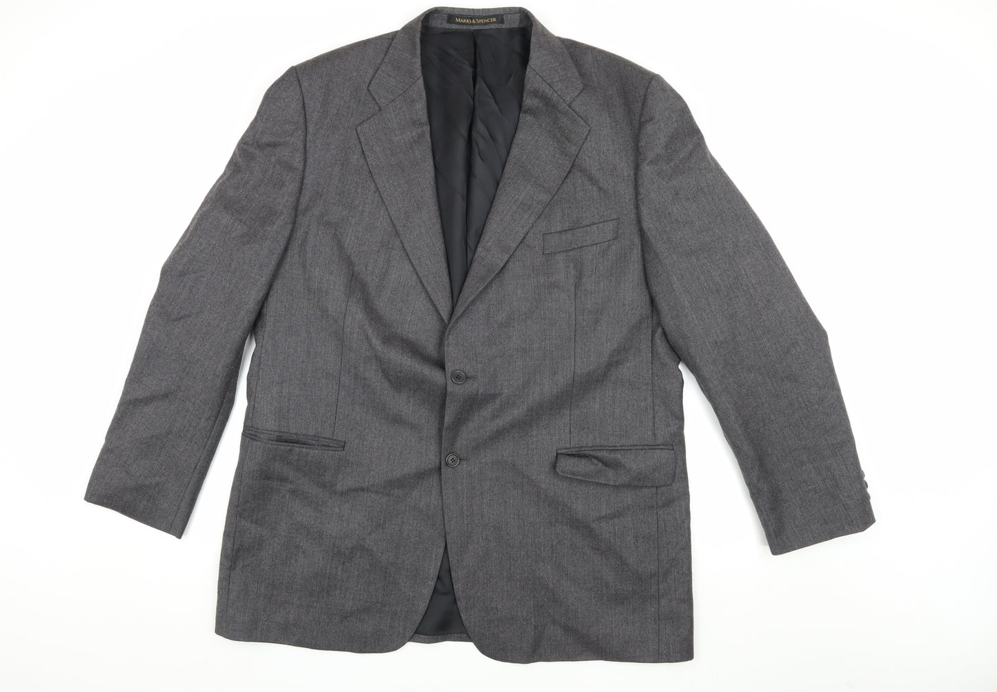 Marks and Spencer Men's Grey Wool Blazer 46L