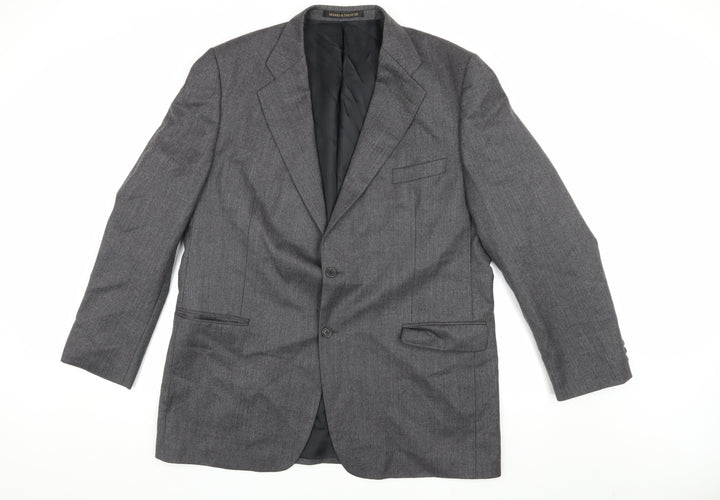 Marks and Spencer Men's Grey Wool Blazer 46L