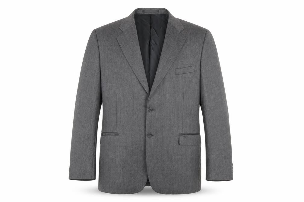 Front view of Marks & Spencer Men's Grey Wool Blazer 46L