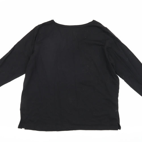 Pretty Secrets Women's Black Christmas T-Shirt, Size 16