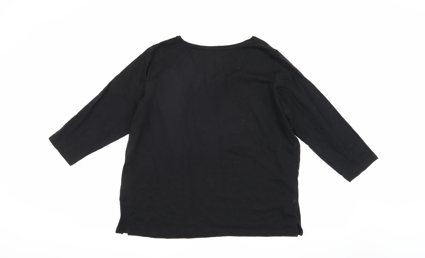 Pretty Secrets Women's Black Christmas T-Shirt, Size 16