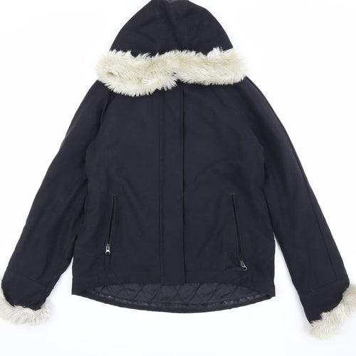 Marks and Spencer Women's Black Parka Jacket Size 14