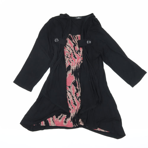 C.M.D Women's Black Cardigan, M Size, 3/4 Sleeve