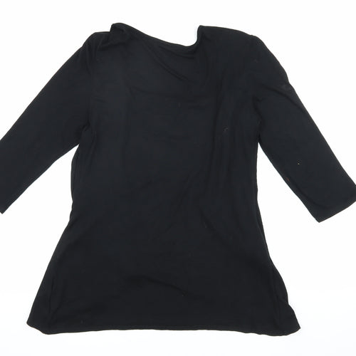 C.M.D Women's Black Cardigan, M Size, 3/4 Sleeve