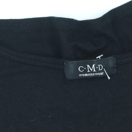 C.M.D Women's Black Cardigan, M Size, 3/4 Sleeve