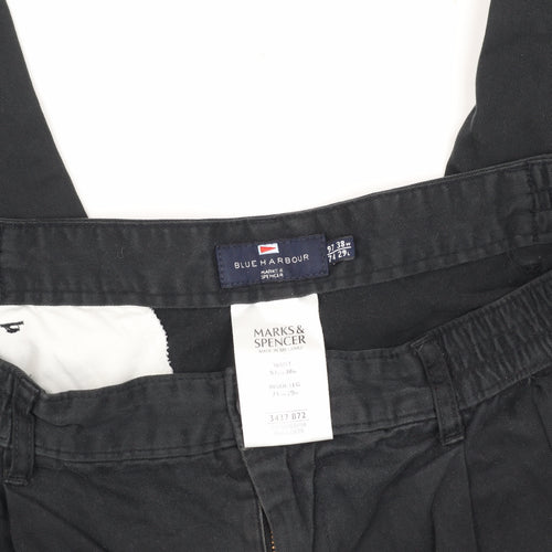 Marks and Spencer Men's Black Trousers, 38 Waist