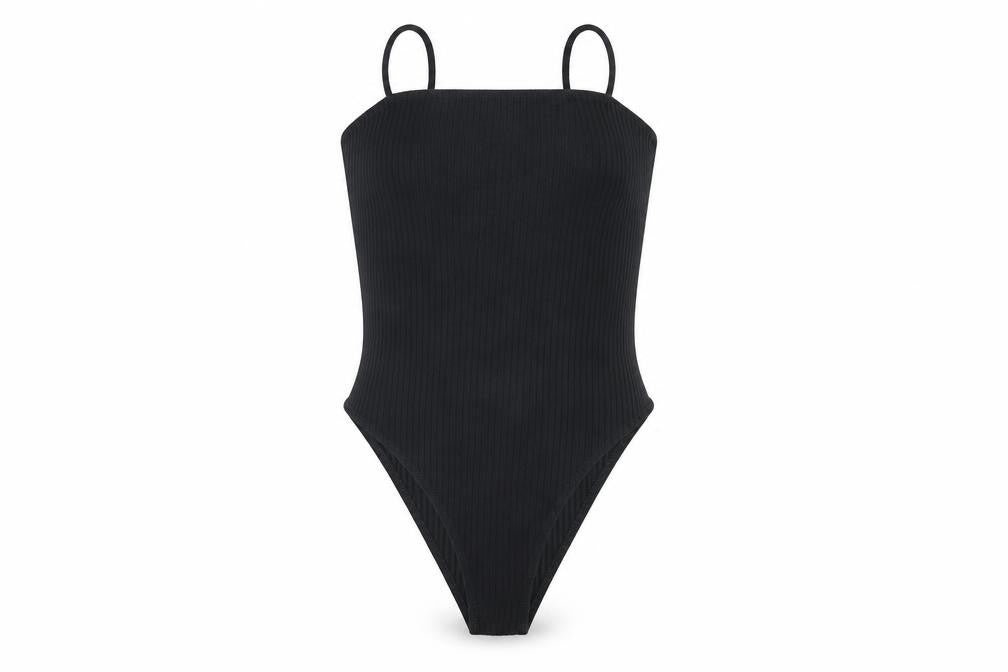 Topshop Women Black Petite Bodysuit UK 8