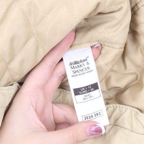 Marks and Spencer Beige Women's Parka Jacket Size 12