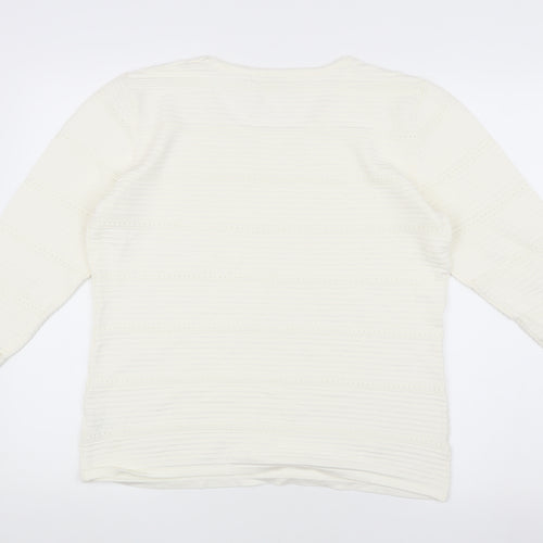 VidaK Women's Ivory 3/4 Sleeve Top Size M