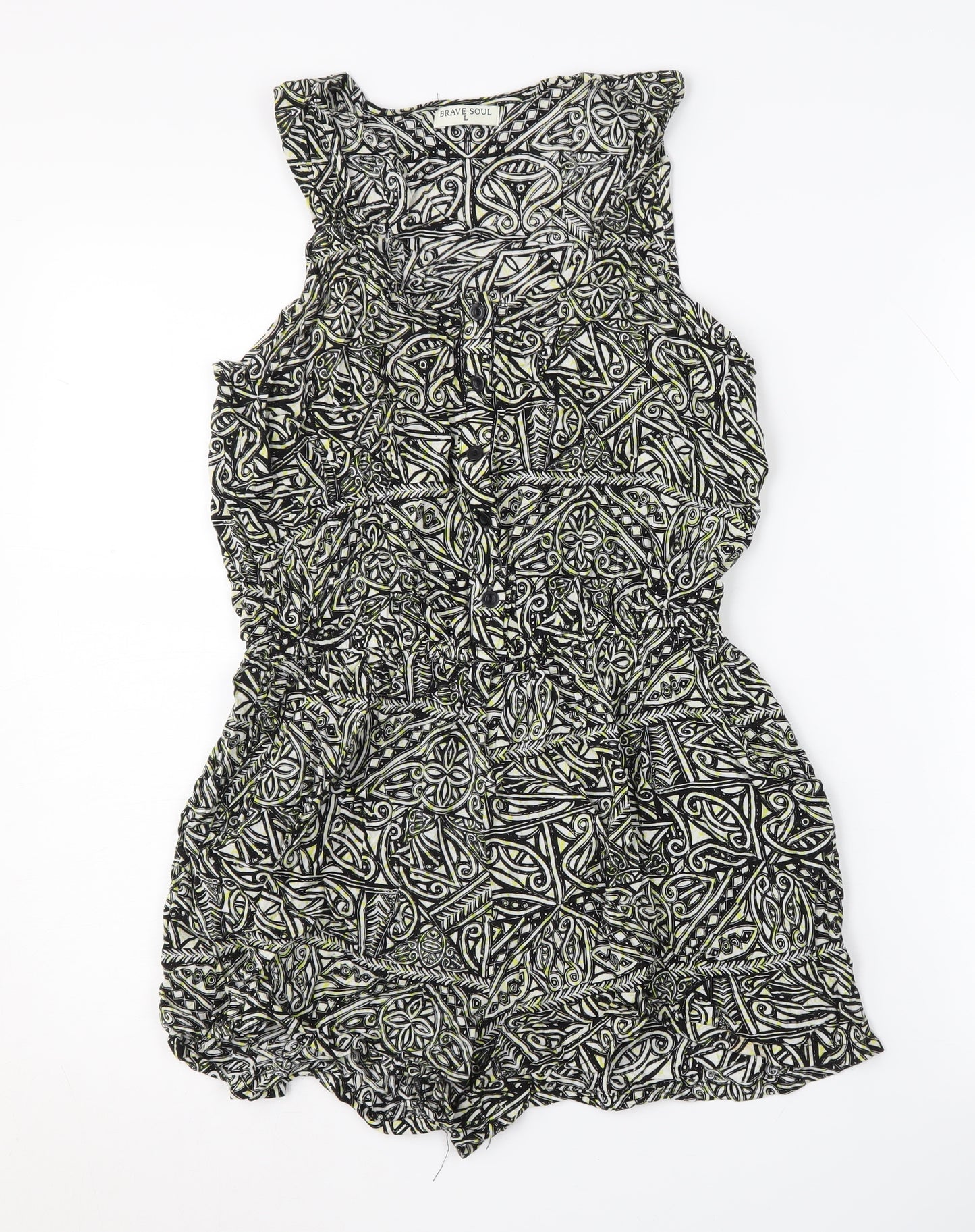 Brave Soul Women's Multicoloured Playsuit Large