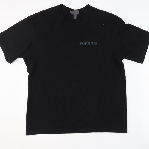 H&M Men's Black Fish Graphic T-Shirt, Size S, Cotton