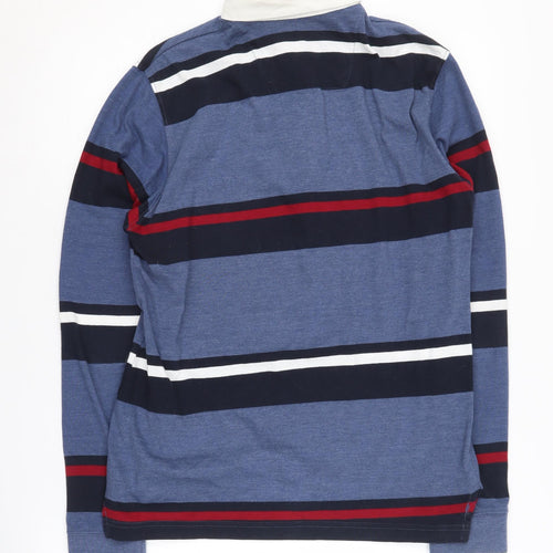 Pierre Cardin Men's Blue Striped Polo Shirt S