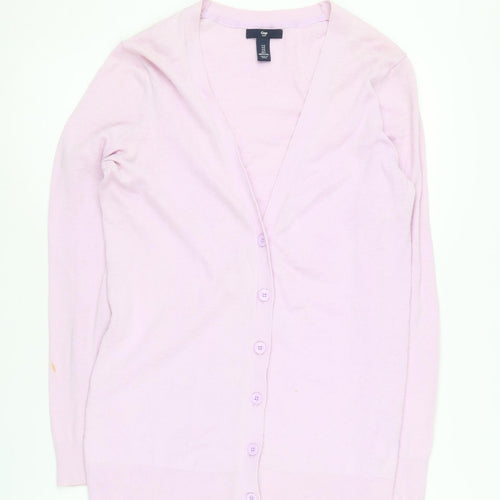 Gap Women's Pink Cardigan S V-Neck Long Sleeve