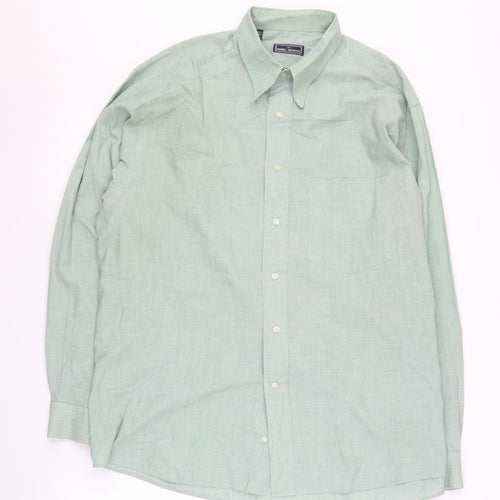 Daniel Hechter Men's Green Long Sleeve Button-Up Shirt