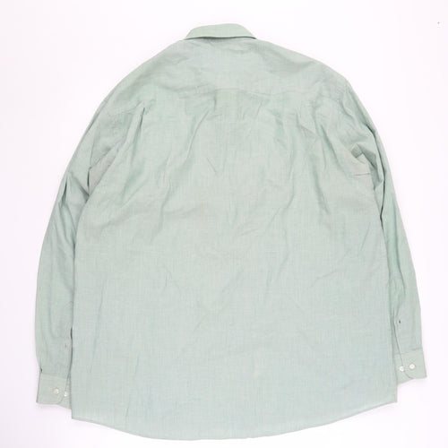 Daniel Hechter Men's Green Long Sleeve Button-Up Shirt
