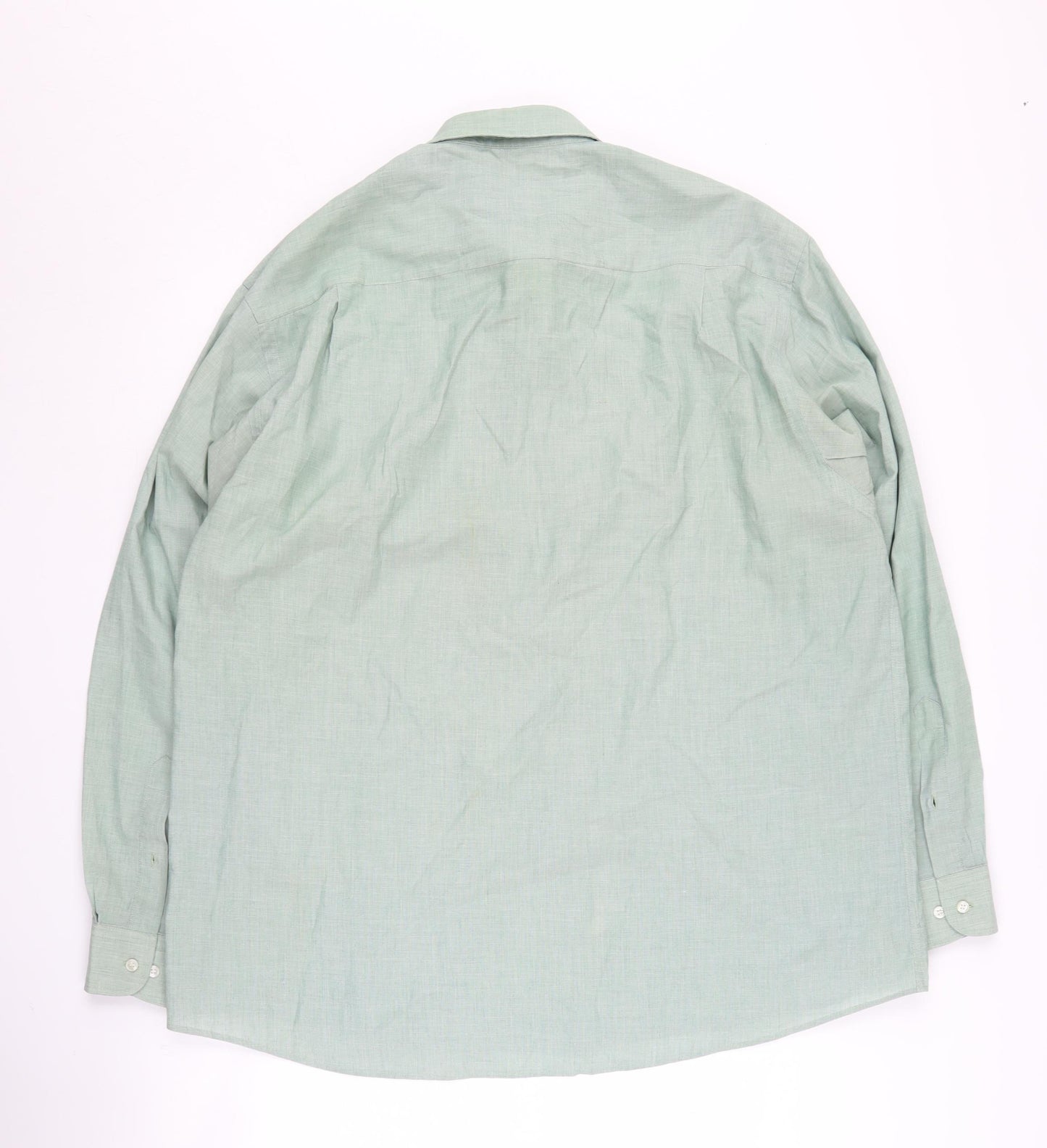 Daniel Hechter Men's Green Long Sleeve Button-Up Shirt