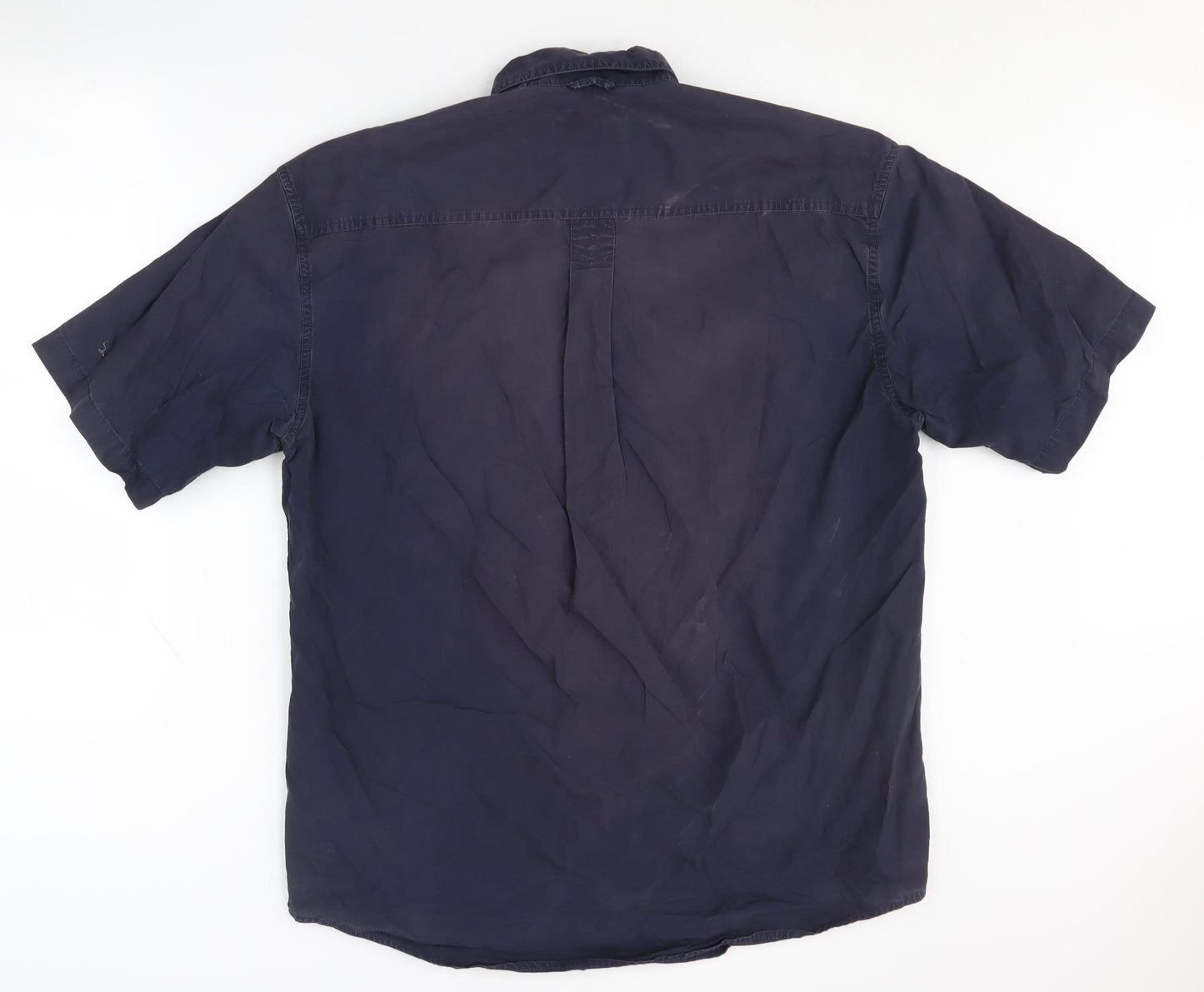 Timberland Men's Blue M Short Sleeve Cotton Shirt
