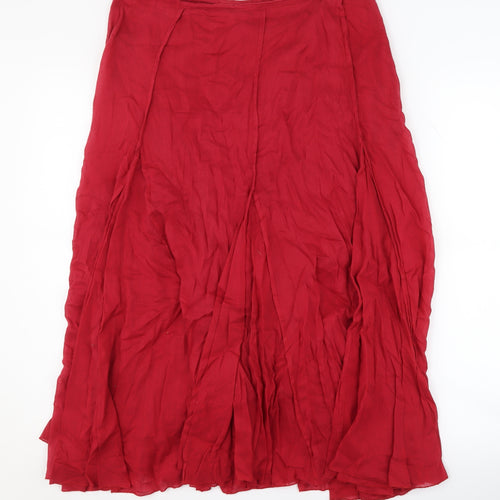 Wallis Women Red Long Skirt Petite Size 12