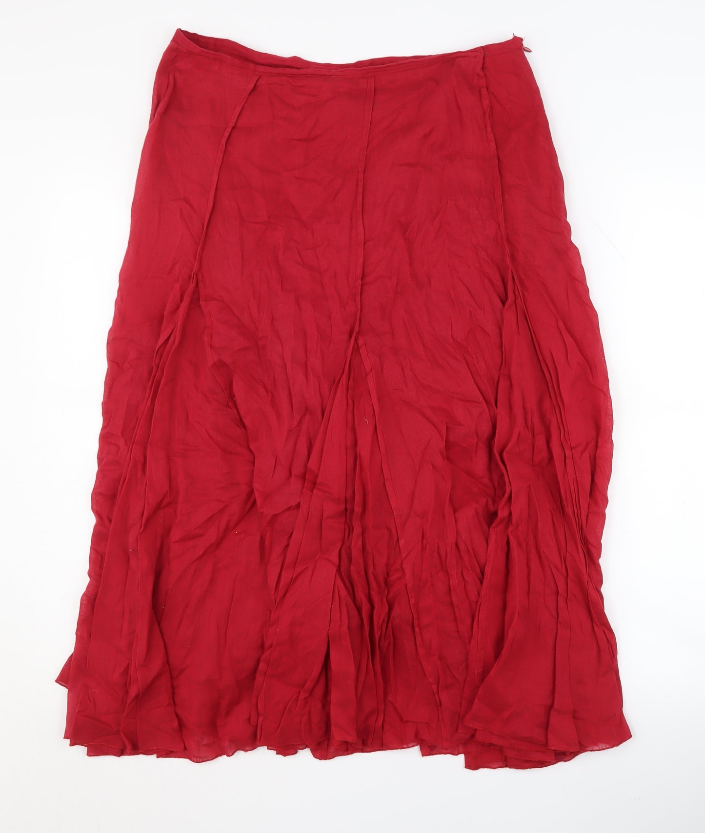 Wallis Women Red Long Skirt Petite Size 12