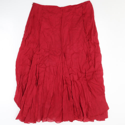 Wallis Women Red Long Skirt Petite Size 12