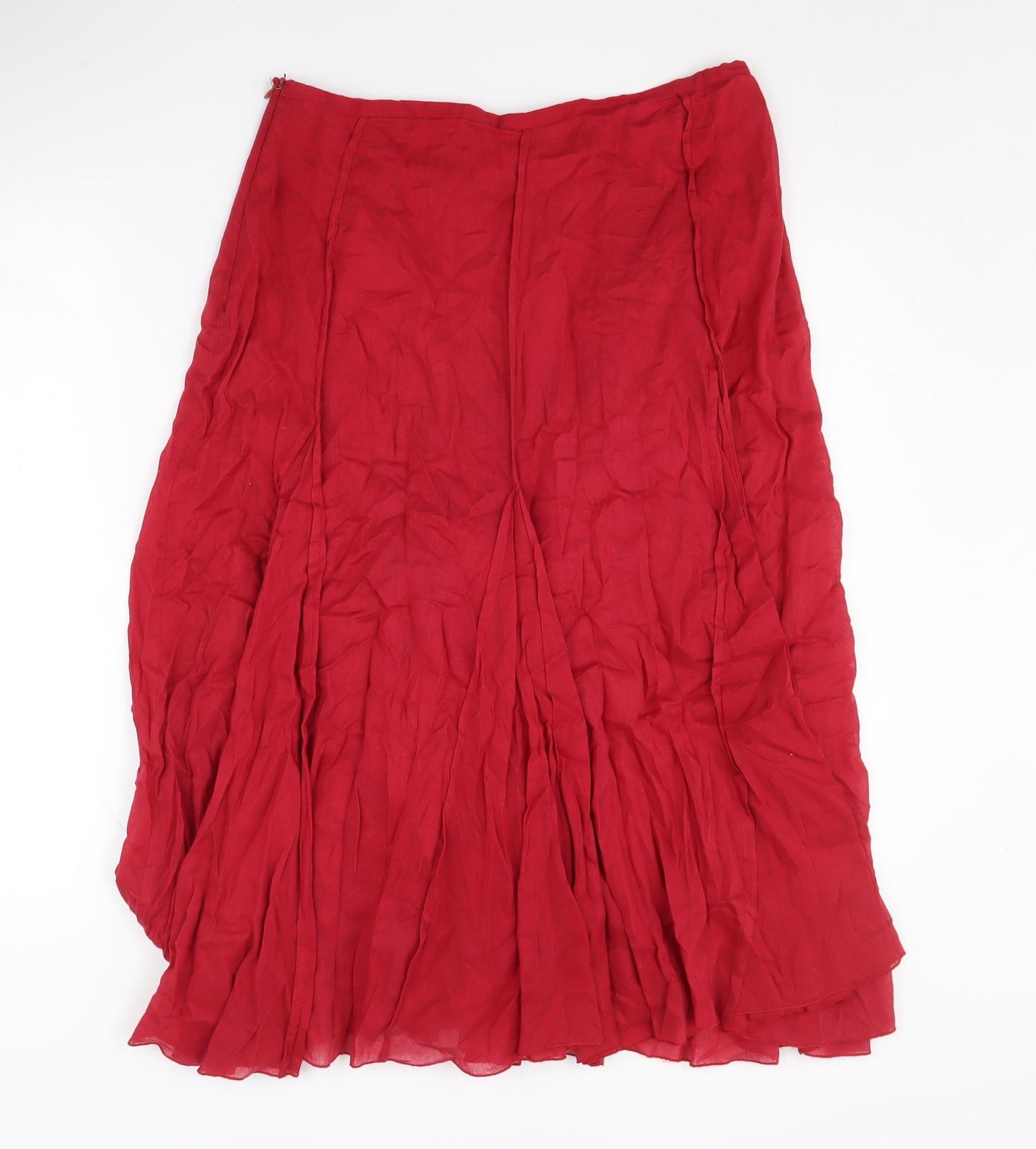 Wallis Women Red Long Skirt Petite Size 12