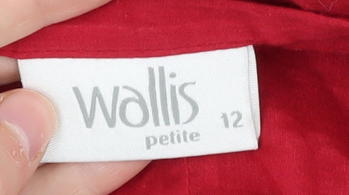 Wallis Women Red Long Skirt Petite Size 12