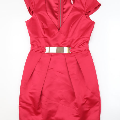 Lipsy Women's Red Dress Size 8 Party/Cocktail