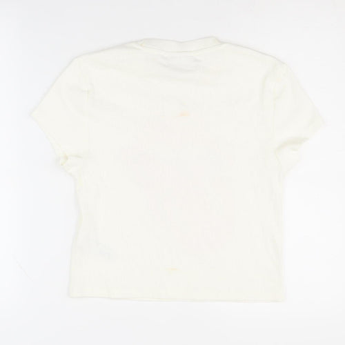 Rolling Stones Women's White M T-Shirt Music Graphic Tee