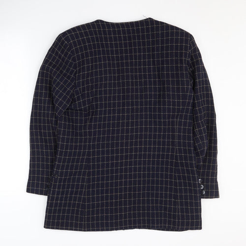 Alexon Women's Blue Check Blazer, Size 14, Classic Fit