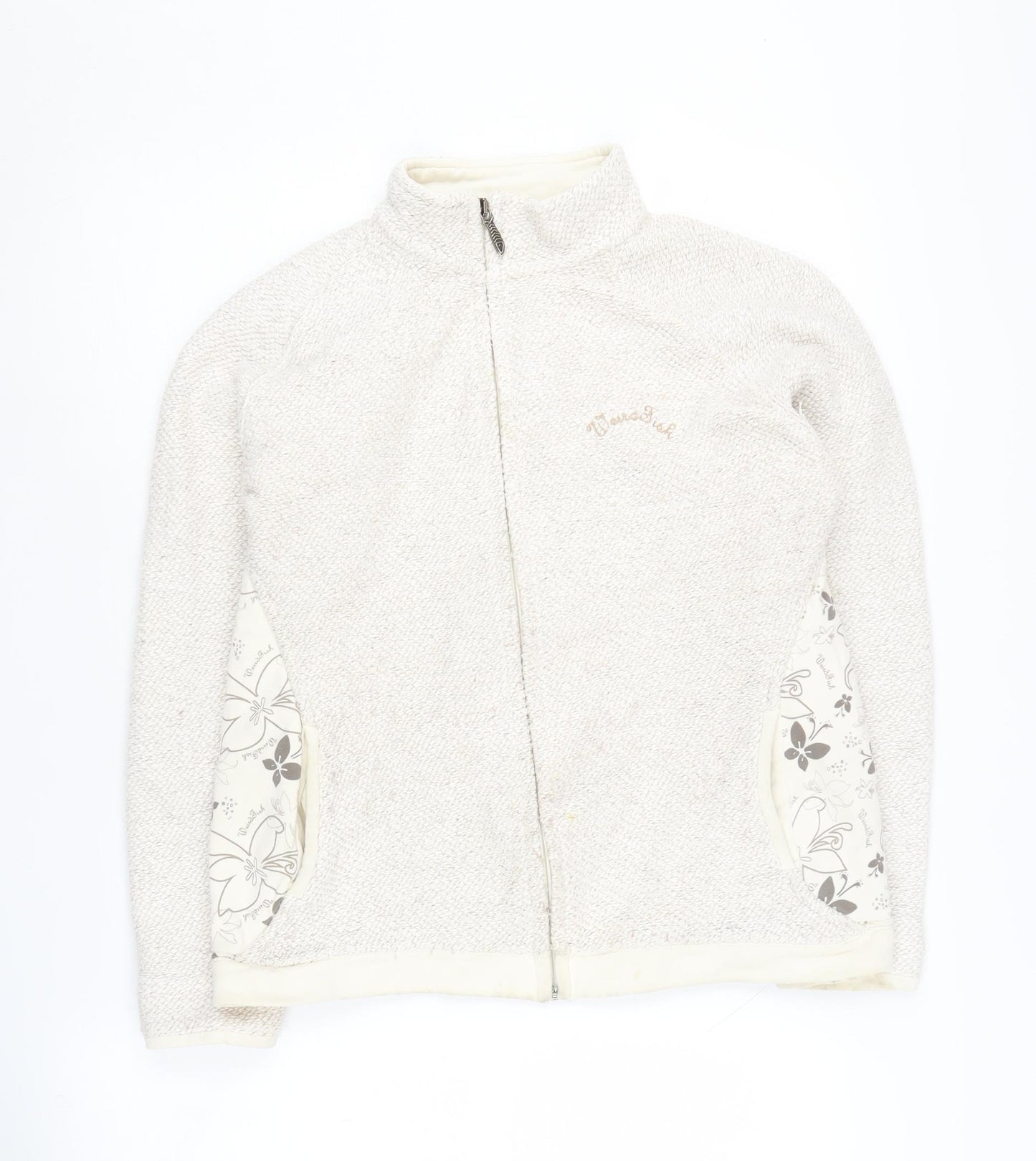 Weird Fish Women's White Full Zip Jacket M