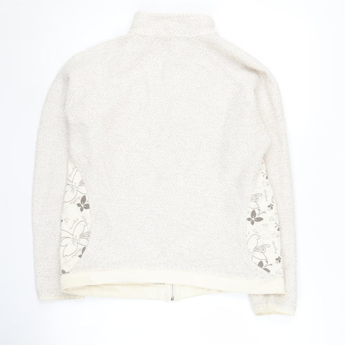 Weird Fish Women's White Full Zip Jacket M