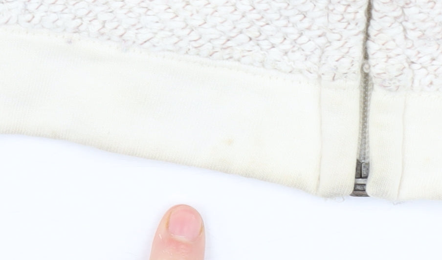 Weird Fish Women's White Full Zip Jacket M