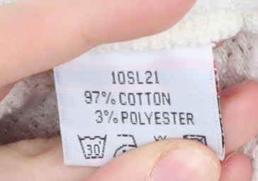 Weird Fish Women's White Full Zip Jacket M