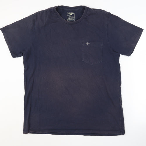 Dockers Men's Blue XL Crew Neck T-Shirt