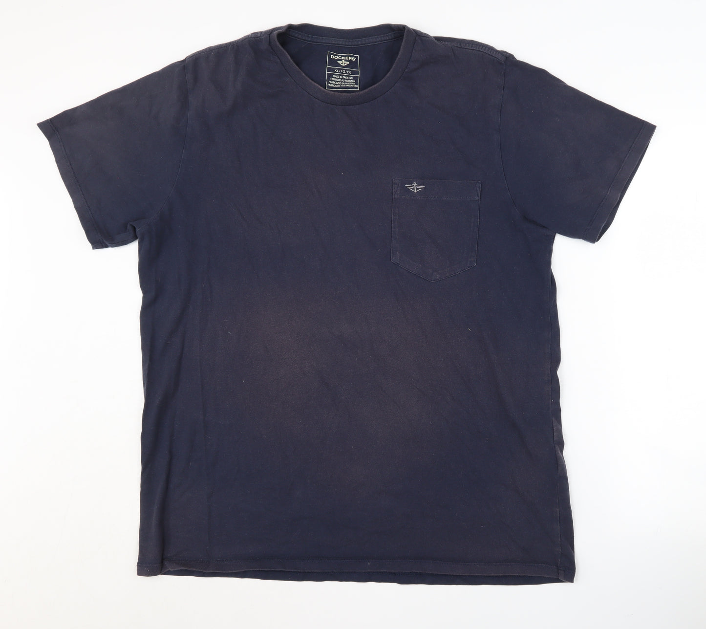 Dockers Men's Blue XL Crew Neck T-Shirt