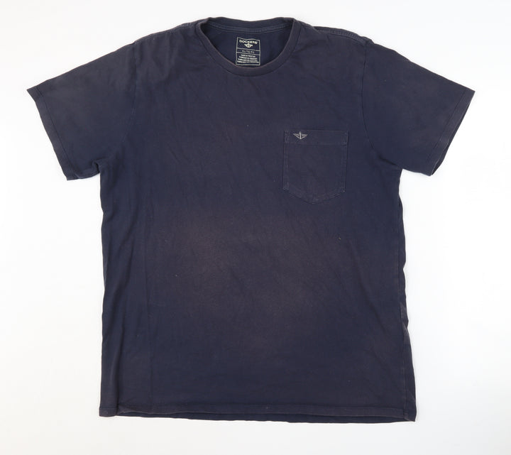 Dockers Men's Blue XL Crew Neck T-Shirt
