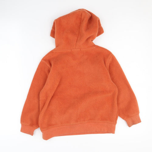 GAP Boys Orange Hoodie, XS 4-5 Years, Logo Pullover