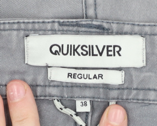 Quiksilver Men's Grey Cargo Shorts - Size 38