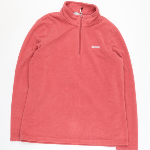 Regatta Women's Pink 1/4 Zip Polyester Sweatshirt Size 14