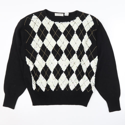 Liz Claiborne Women's Black L Sequined Pullover Jumper