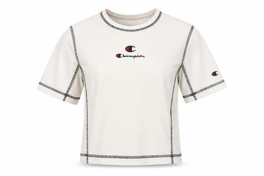 Front view of Champion Women's White Basic T-Shirt, S, Casual