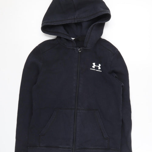 Under Armour Boys Black Full Zip Hoodie M